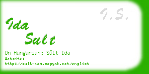 ida sult business card